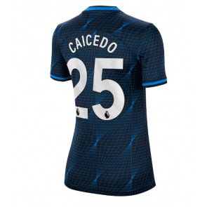 Chelsea Moises Caicedo #25 Udebanetrøje Dame 2023-24 Kort ærmer